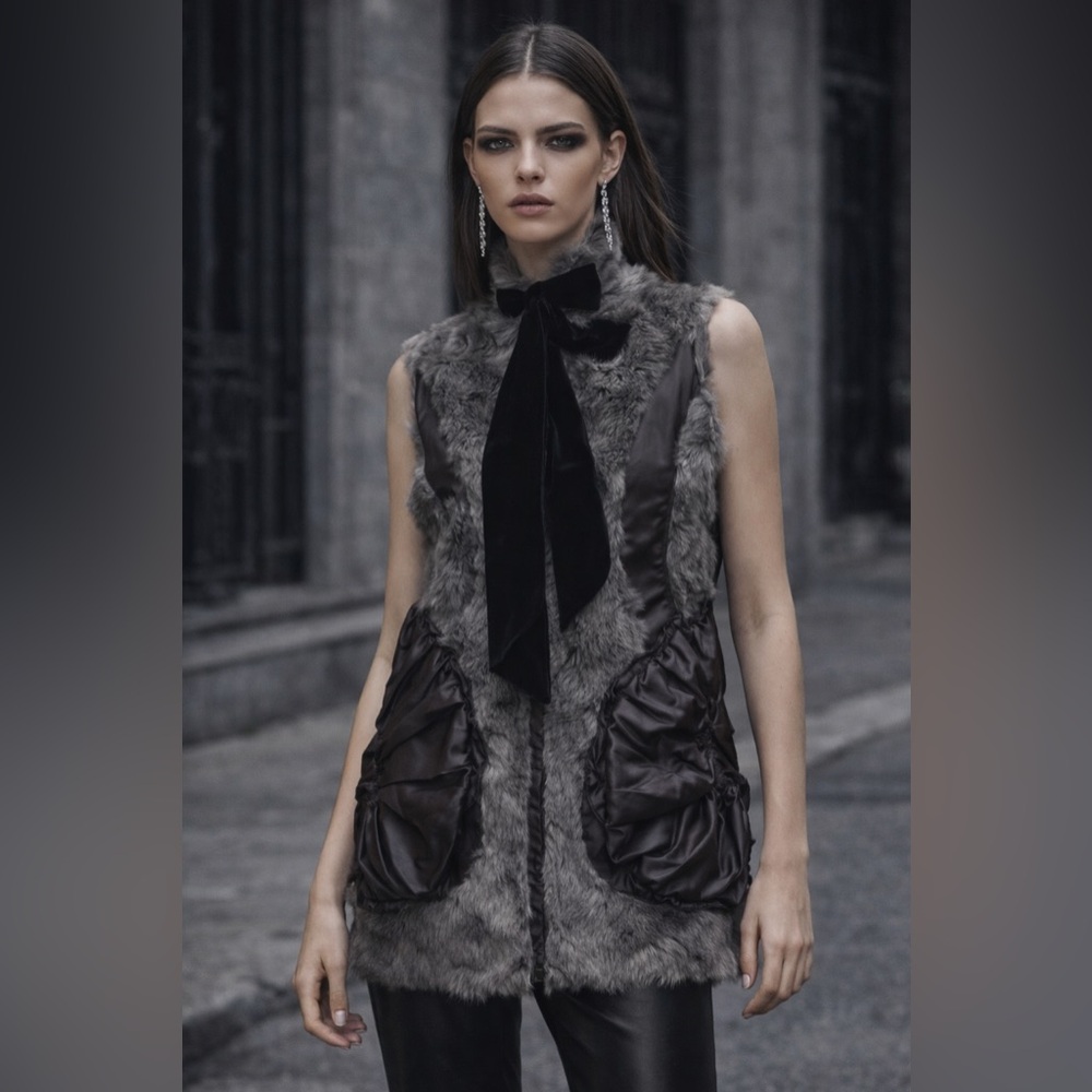 Vintage D&G RABBIT FUR VEST